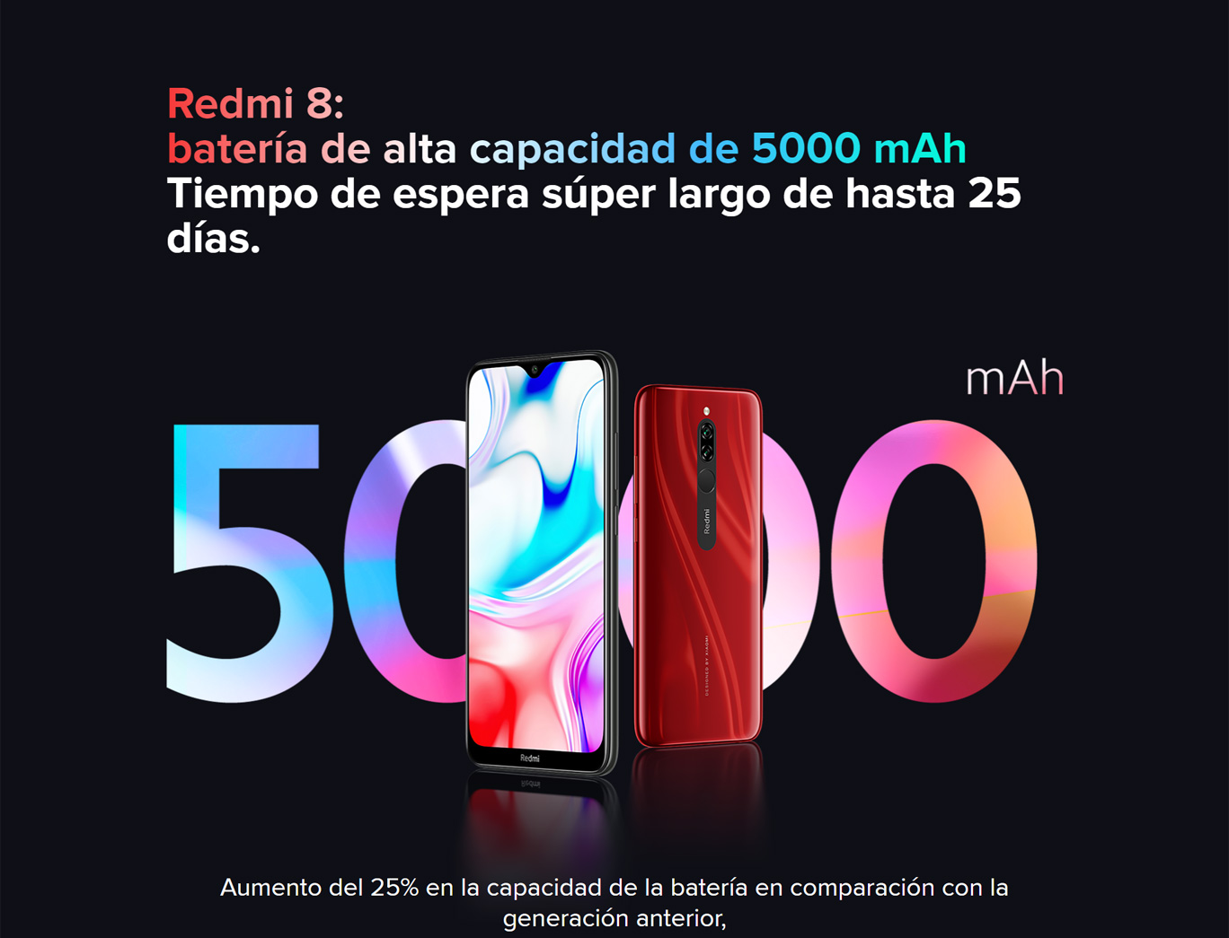 Xiaomi Redmi 8 Smartphone 4GB RAM 64GB ROM Snapdragon 439 10W Carga r/ápida 5000 mah Bater/ía Celular Rojo