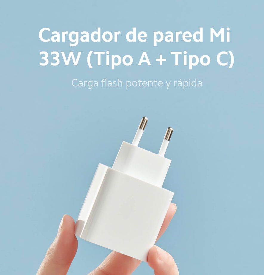 Cargador Xiaomi Mi 33W Wall Charger (Tipo A + Tipo C) White