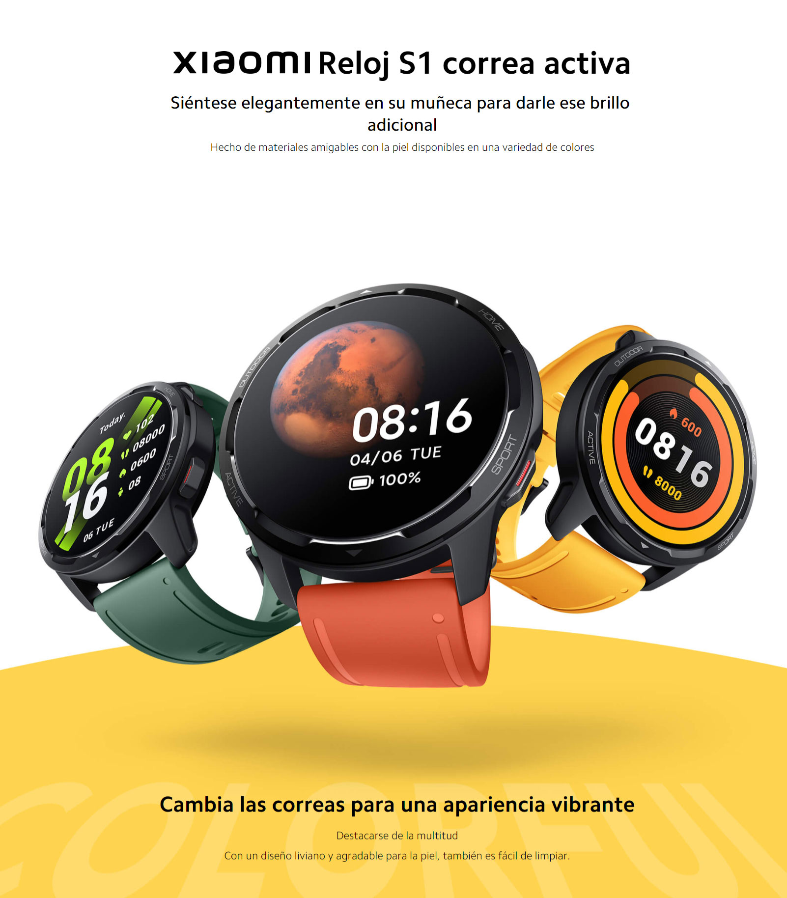 Comprar Correa de silicona para Xiaomi MI Watch S1 Active/Watch Color  Smartwatch Band