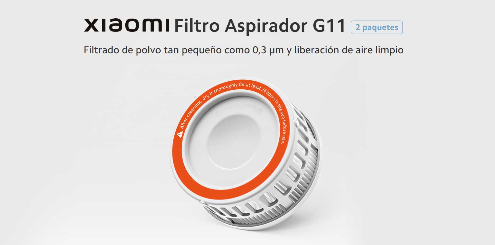 Filtro lavable de repuesto para aspiradora Xiaomi G11 Mijia